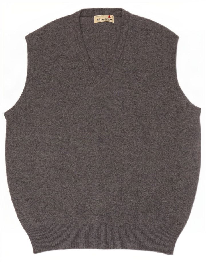 Ανδρικό γιλέκο Munrospun Tank Top EU 52 Large Grey Wool