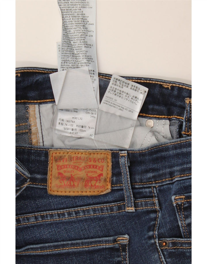 LEVI'S Γυναικείο 714 Τζιν ίσιο W30 L32 Μπλε βαμβακερό