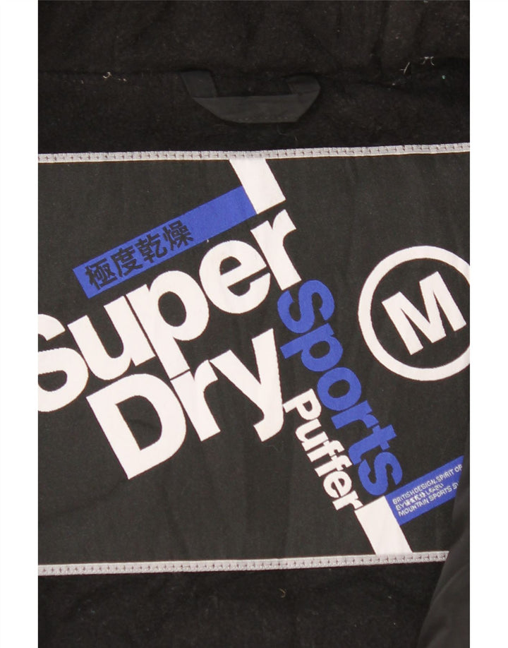 Superdry Ανδρική κουκούλα με επένδυση Gilet UK 38 Μεσαίο Μαύρο Πολυεστέρας