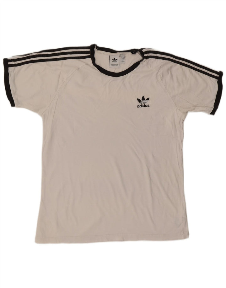 Ανδρικό T-Shirt ADIDAS Top μεγάλο λευκό βαμβακερό