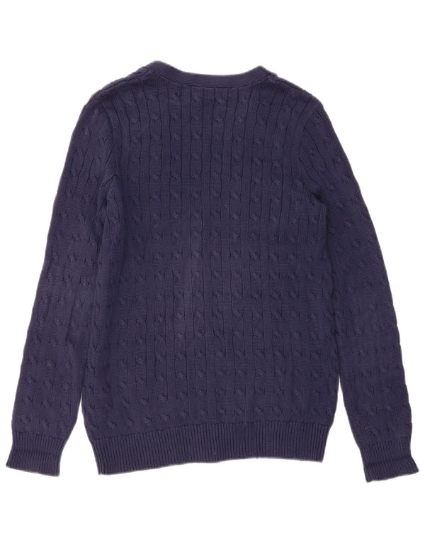 Ralph Lauren Γυναικεία ζακέτα UK 16 Large Navy Blue Cotton