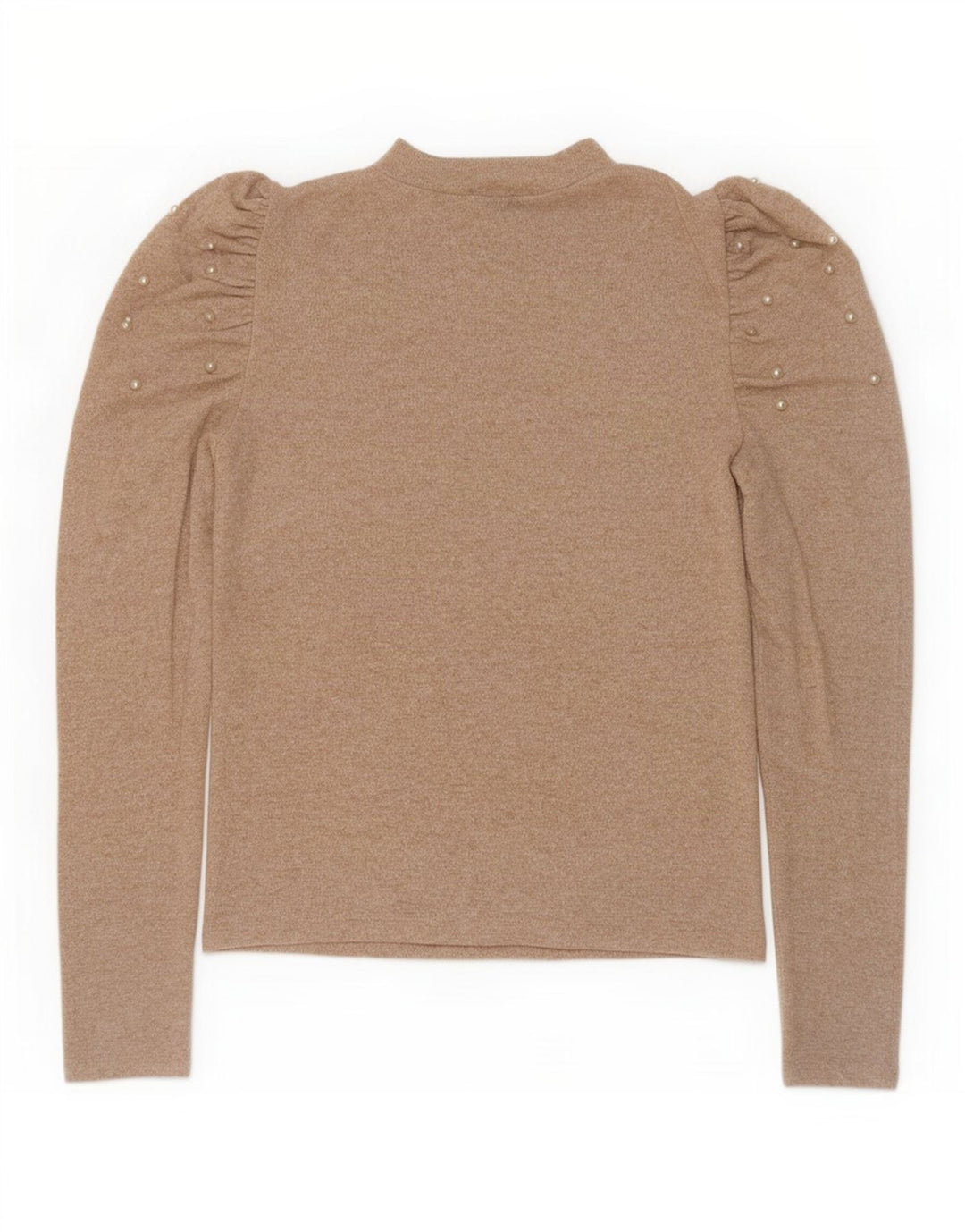 Zara Γυναικεία μακρυμάνικη μπλούζα τοπ UK 12 Medium Beige