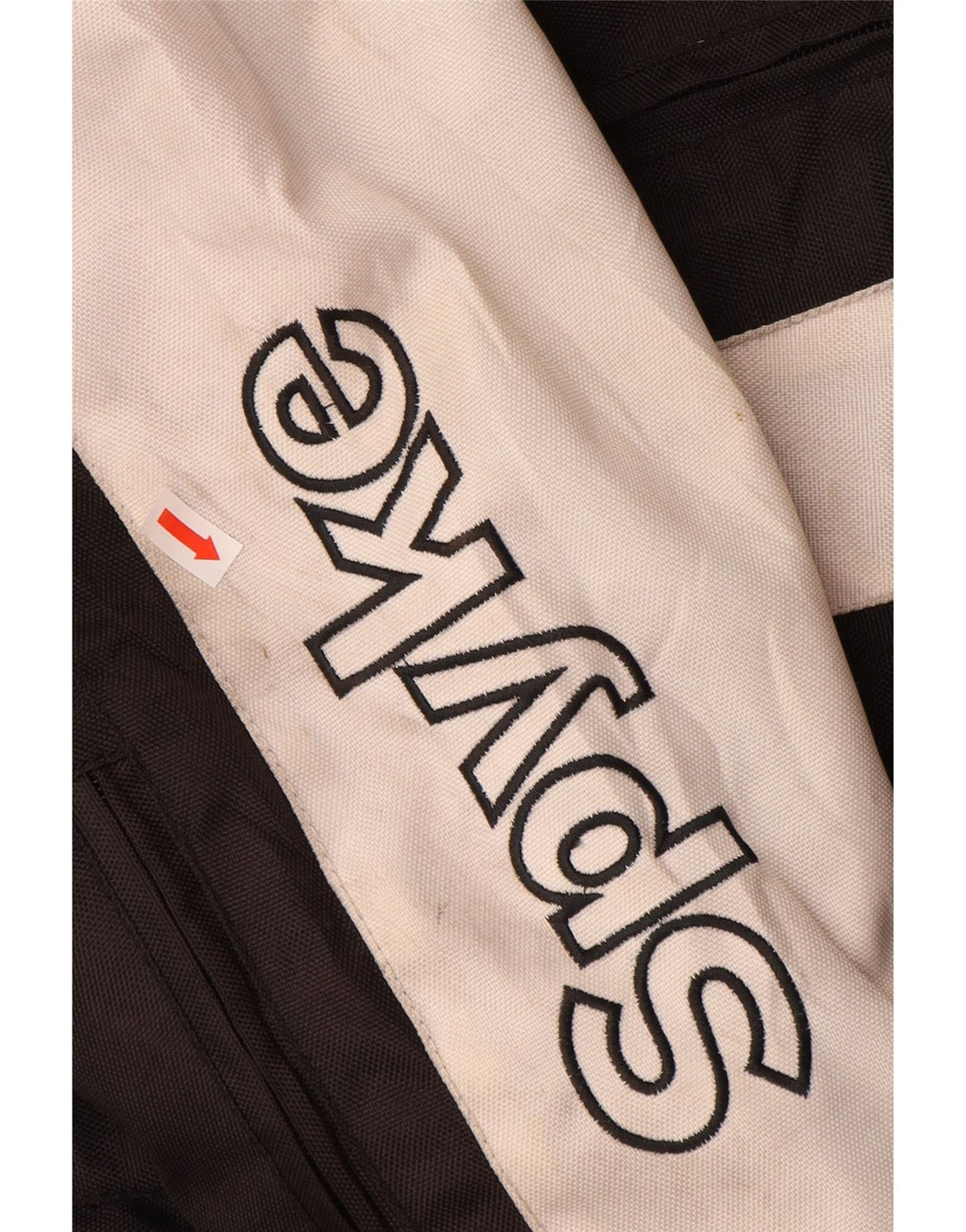 Spyke Mens Graphic Racer Jacket Size 58 3XL Black Colourblock Polyester