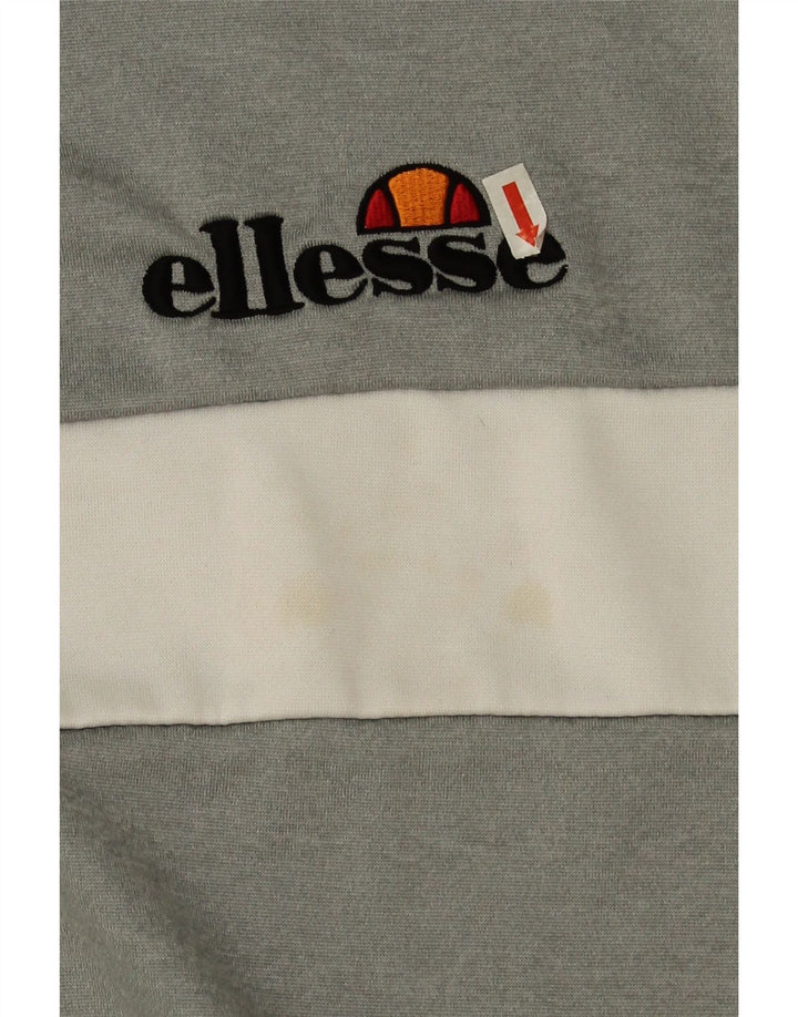 Ανδρικό γραφικό φούτερ Ellesse Jumper Small Grey Colourblock Polyester