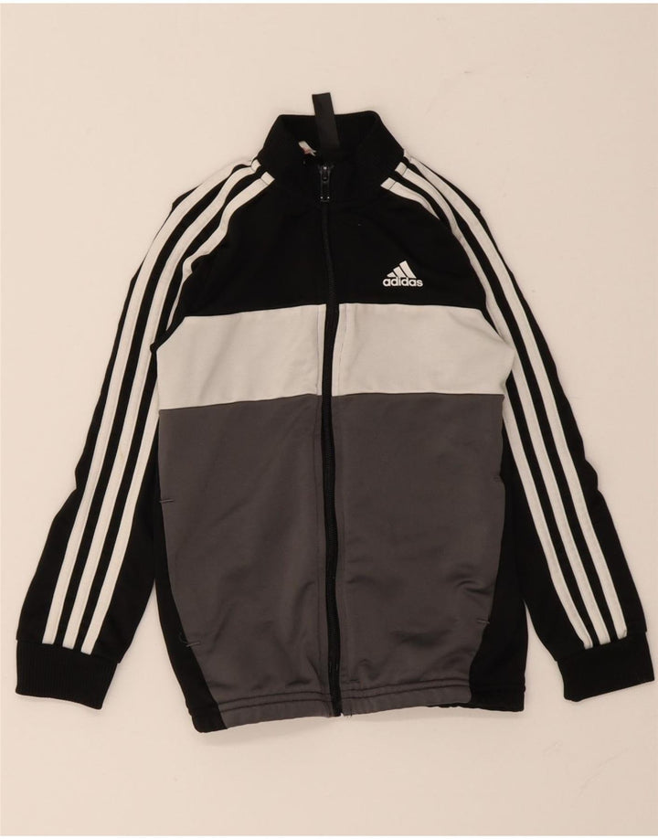 Adidas Boys αθλητική φόρμα Adidas Top Jacket 7-8 Years Black Colourblock Polyester