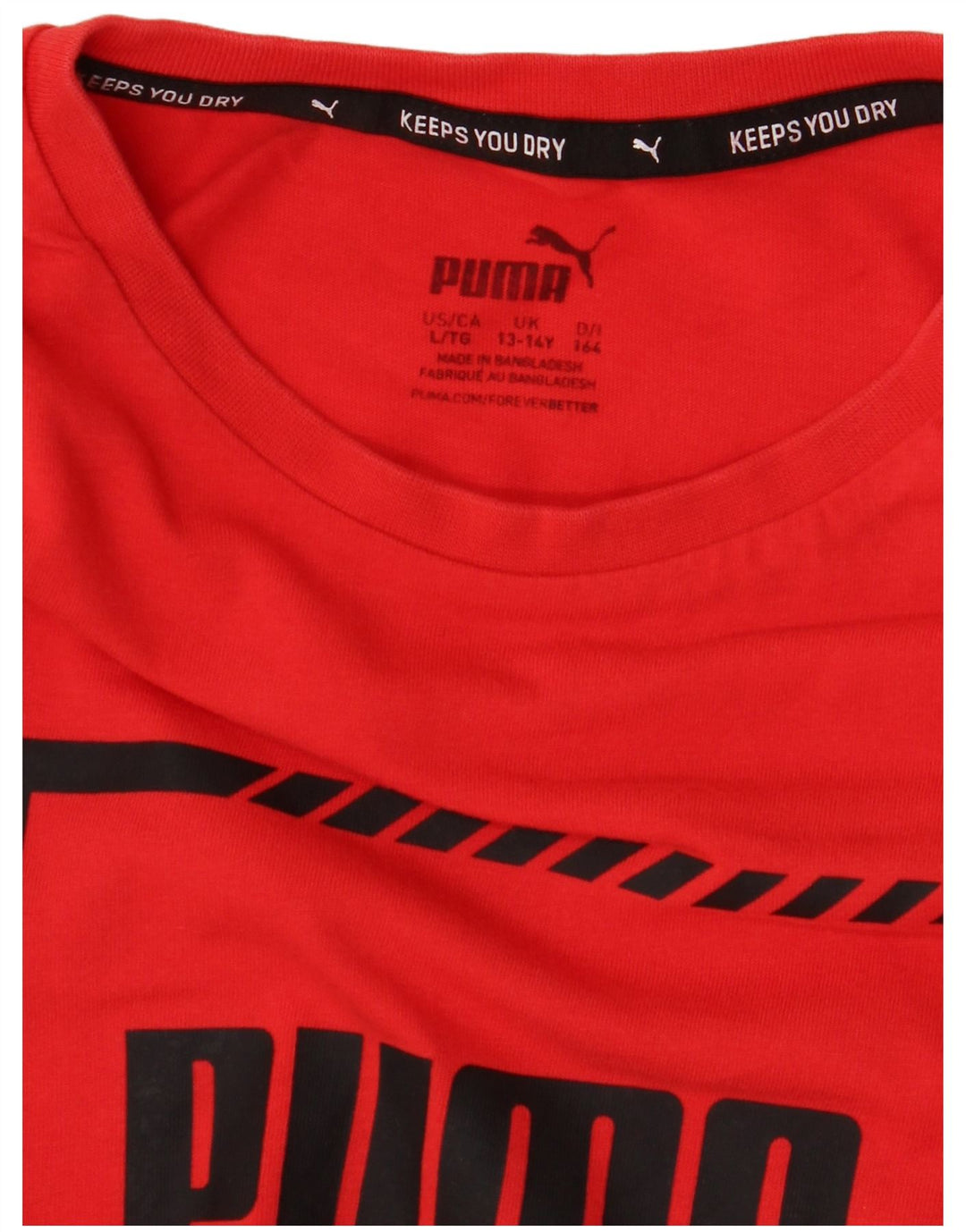 Puma Boys Graphic T-Shirt Top 13-14 Years Red
