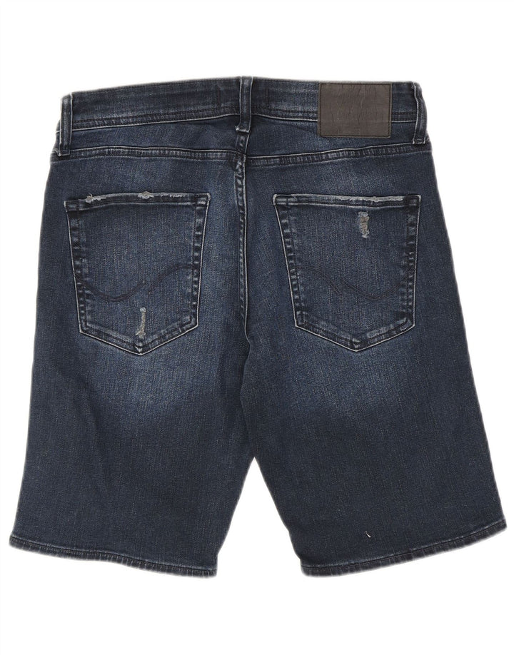 Jack & Jones Ανδρικό τζιν σορτς με κανονική εφαρμογή Μικρό W29 Navy Blue βαμβακερό