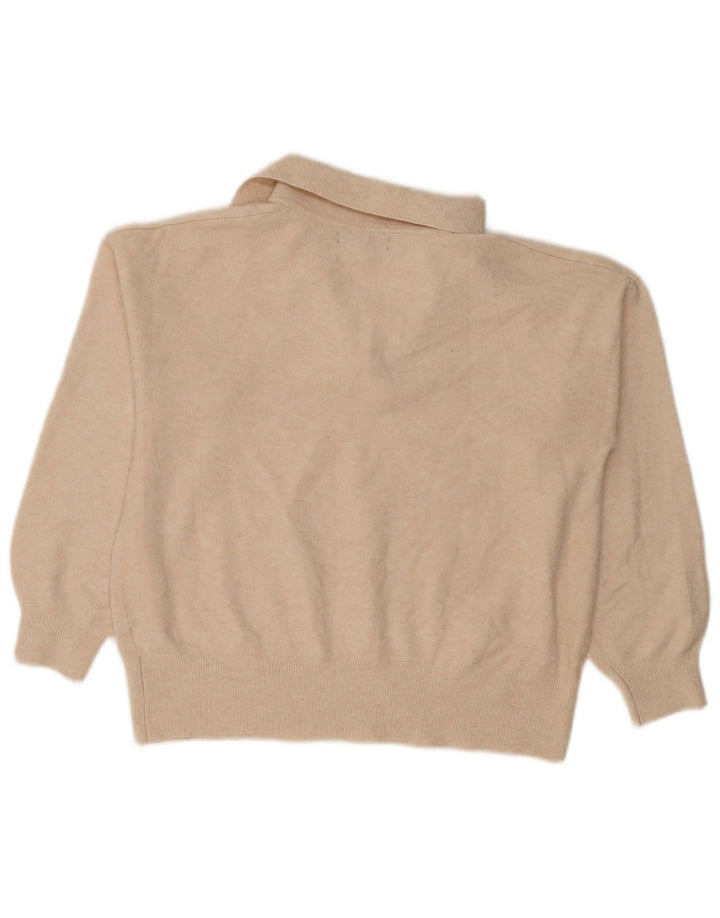 Marks & Spencer Γυναικείο Πόλο πουλόβερ με λαιμόκοψη UK 14 Medium Beige