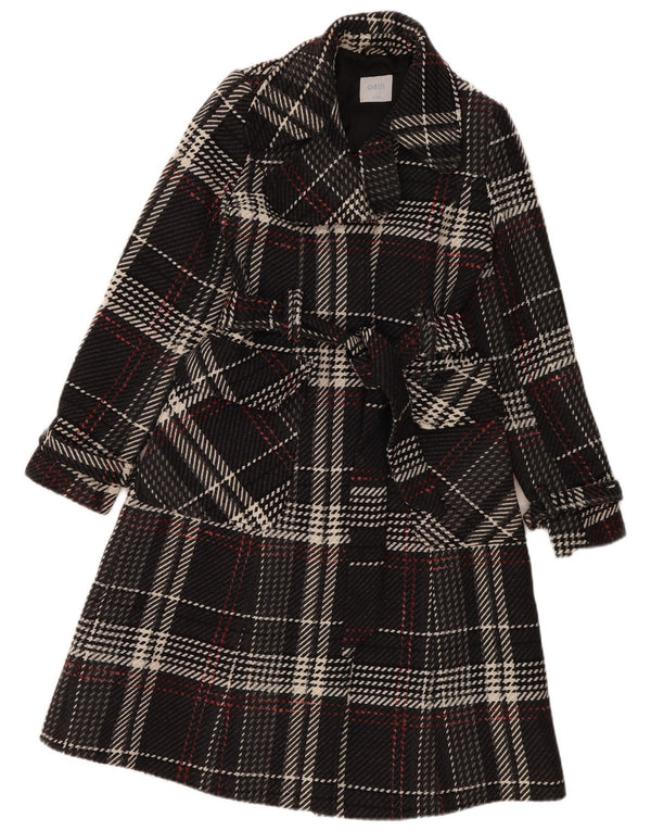 Γυναικείο παλτό Oasis UK 8 Small Black Check Wool