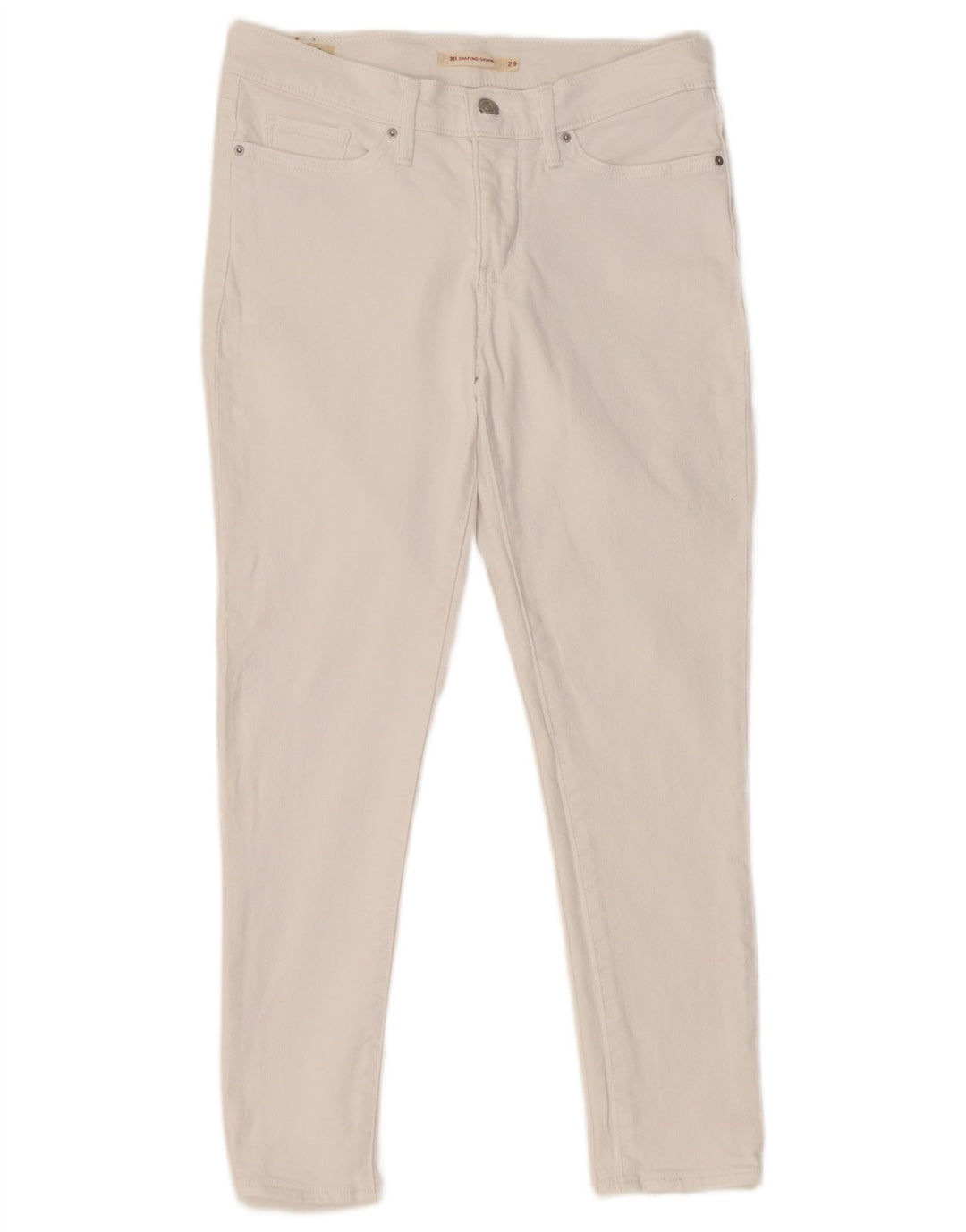 LEVI'S Womens 311 Shaping Skinny Jeans W29 L26 Λευκό βαμβακερό