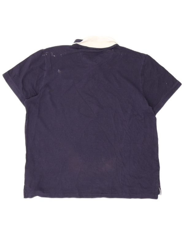 Puma Ανδρικό πουκάμισο Polo XL Navy Blue ριγέ βαμβακερό
