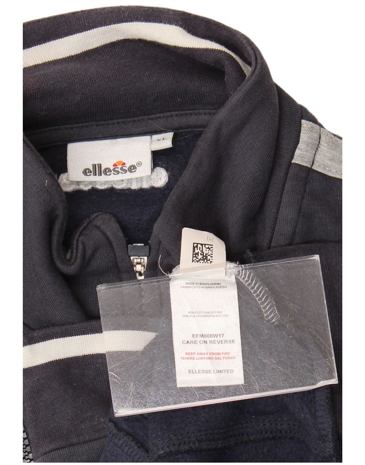 Ανδρική φόρμα γυμναστικής Ellesse Top Jacket XL Navy Blue Colourblock Βαμβακερό