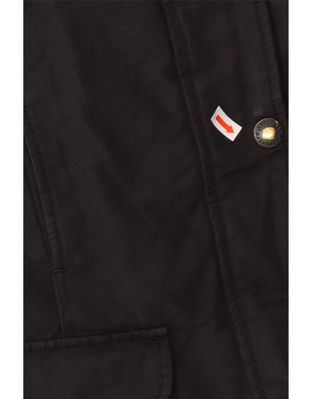 Refrigue Γυναικείο μπουφάν Parka με κουκούλα UK 10 Small μαύρο βαμβακερό