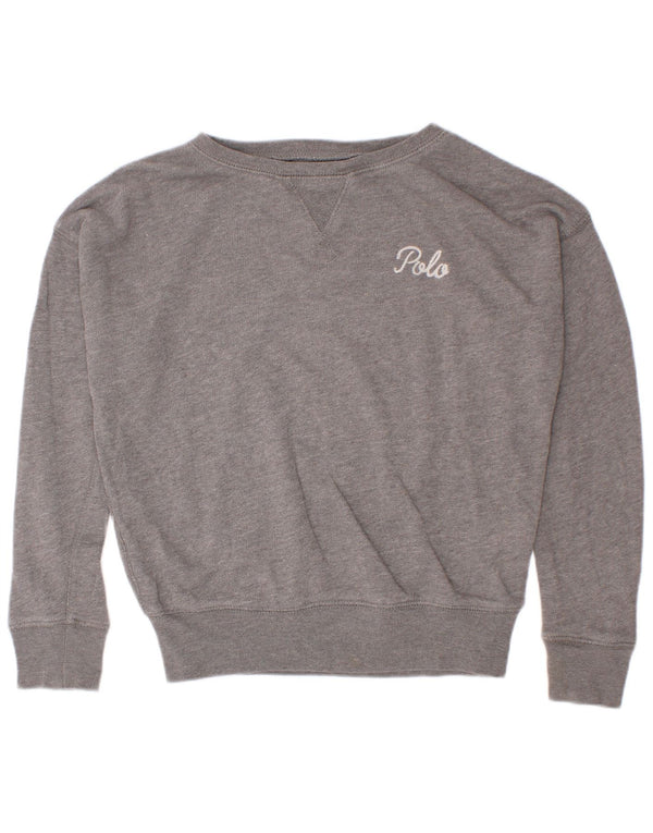 Polo Ralph Lauren Boys Sweatshirt Jumper 6-7 ετών Small Grey Cotton