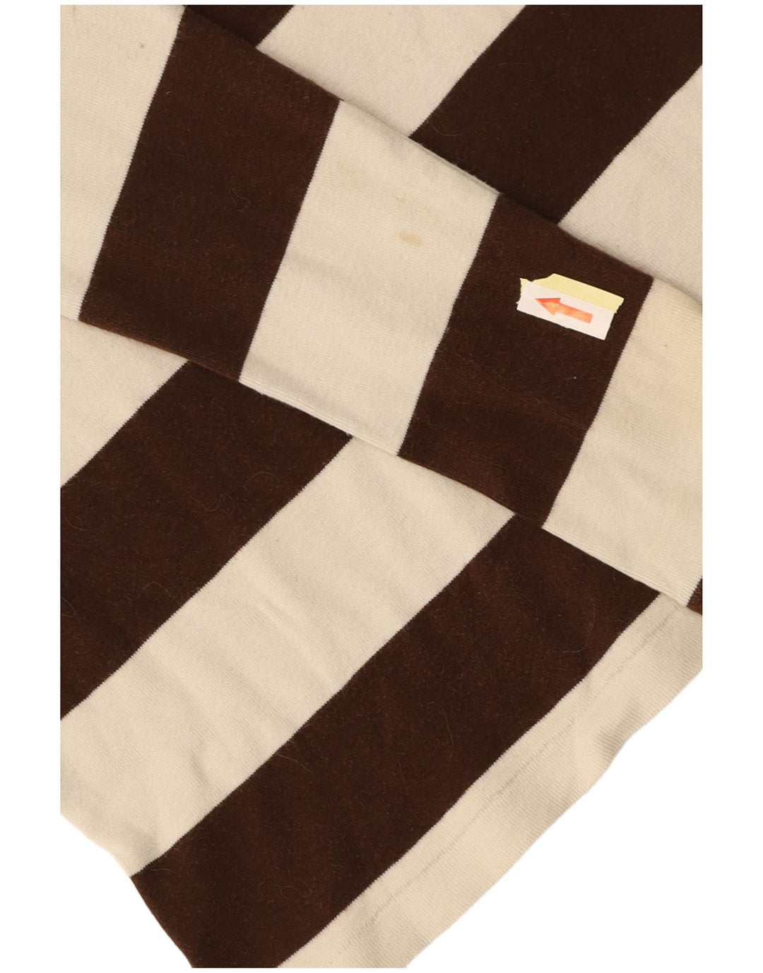 RALPH LAUREN Γυναικείο τοπ μακρυμάνικο UK 14 μεσαίο καφέ βαμβακερό ριγέ