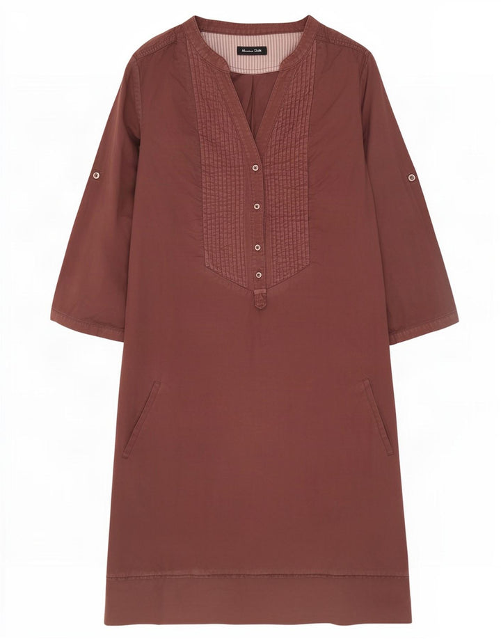 Massimo Dutti Γυναικείο Φόρεμα 3/4 Sleeve Shift EU 40 Μεσαίο καφέ