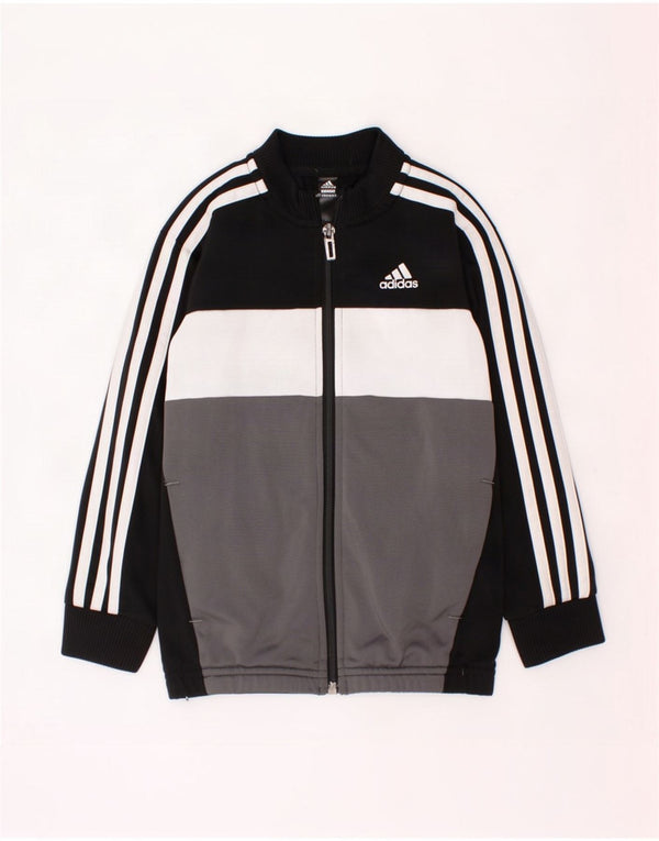 Adidas Boys αθλητική φόρμα Top Jacket 5-6 Years Black Colourblock Polyester