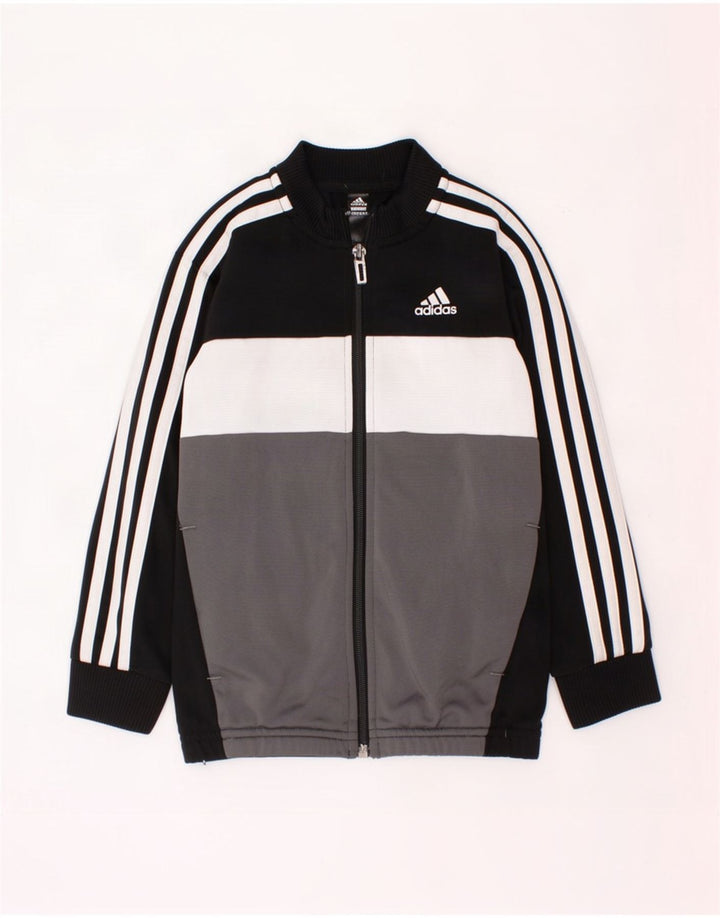 Adidas Boys αθλητική φόρμα Top Jacket 5-6 Years Black Colourblock Polyester
