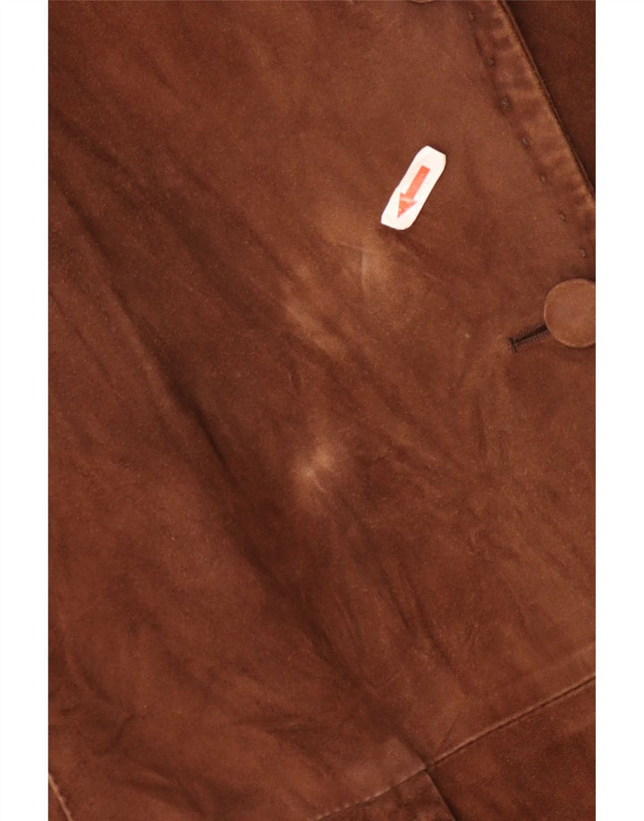 Vintage Γυναικείο Suede Jacket IT 44 Medium Beige Leather