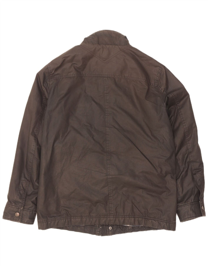 Crew Clothing Ανδρικό κερωμένο βαμβακερό μπουφάν UK 38 Medium Black Cotton