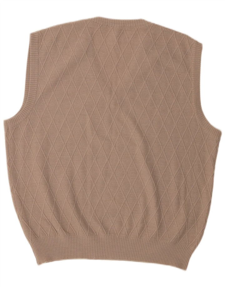 Schoeller ανδρικό γιλέκο Tank Top EU 54 XL Beige Argyle/Diamond Polyacrylic