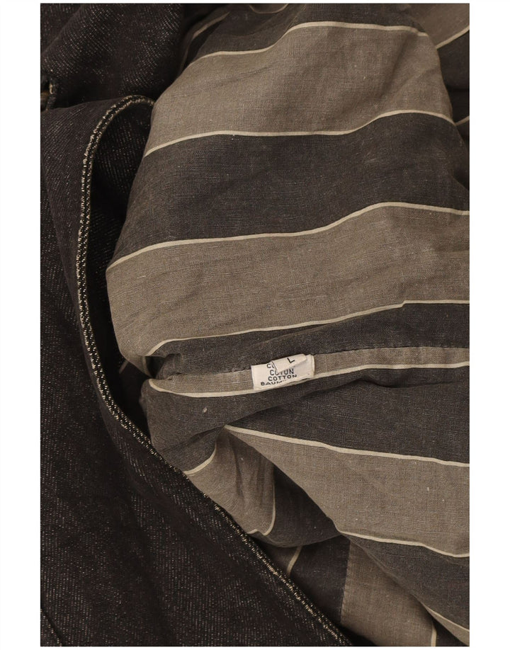 Trussardi Ανδρικό τζιν παλτό UK 40 Large Navy Blue Cotton