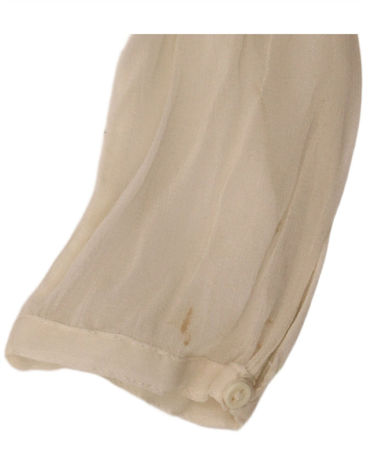 Γυναικεία Zara Oversized See Through Μακρυμάνικη Μπλούζα Top 10 Small Beige
