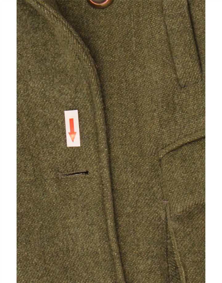 Zara Γυναικείο Μπουφάν Blazer με διπλό στήθος UK 12 Medium Khaki Polyester