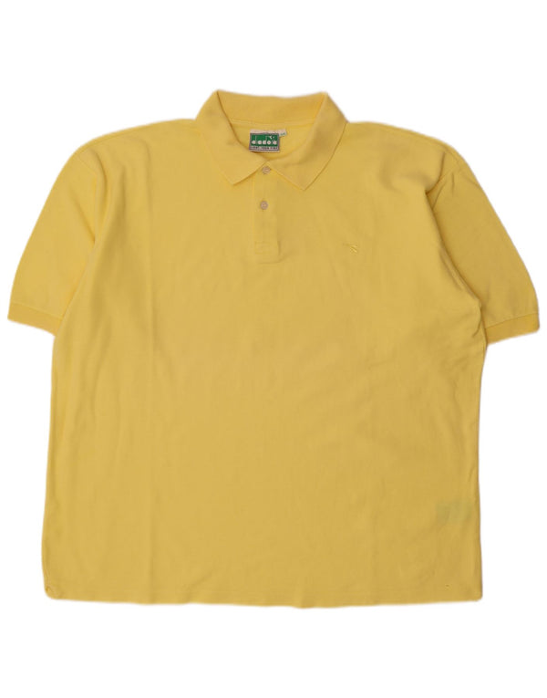 Ανδρικό πουκάμισο πόλο Diadora IT 54 XL κίτρινο βαμβακερό