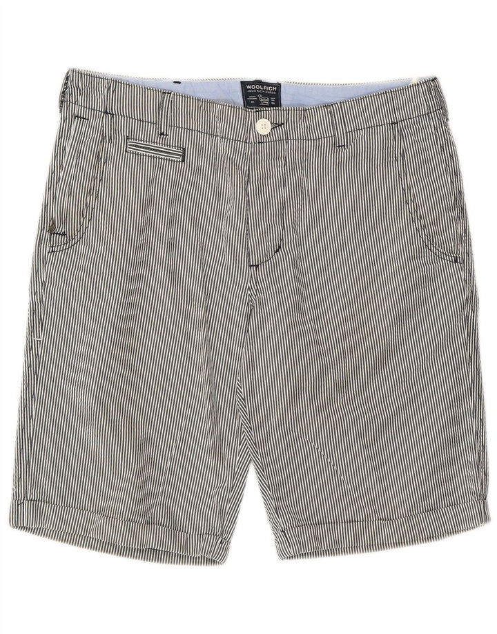 Ανδρικό σορτς κάζουαλ Woolrich W32 Βαμβακερό με μεσαίο γκρι ρίγες