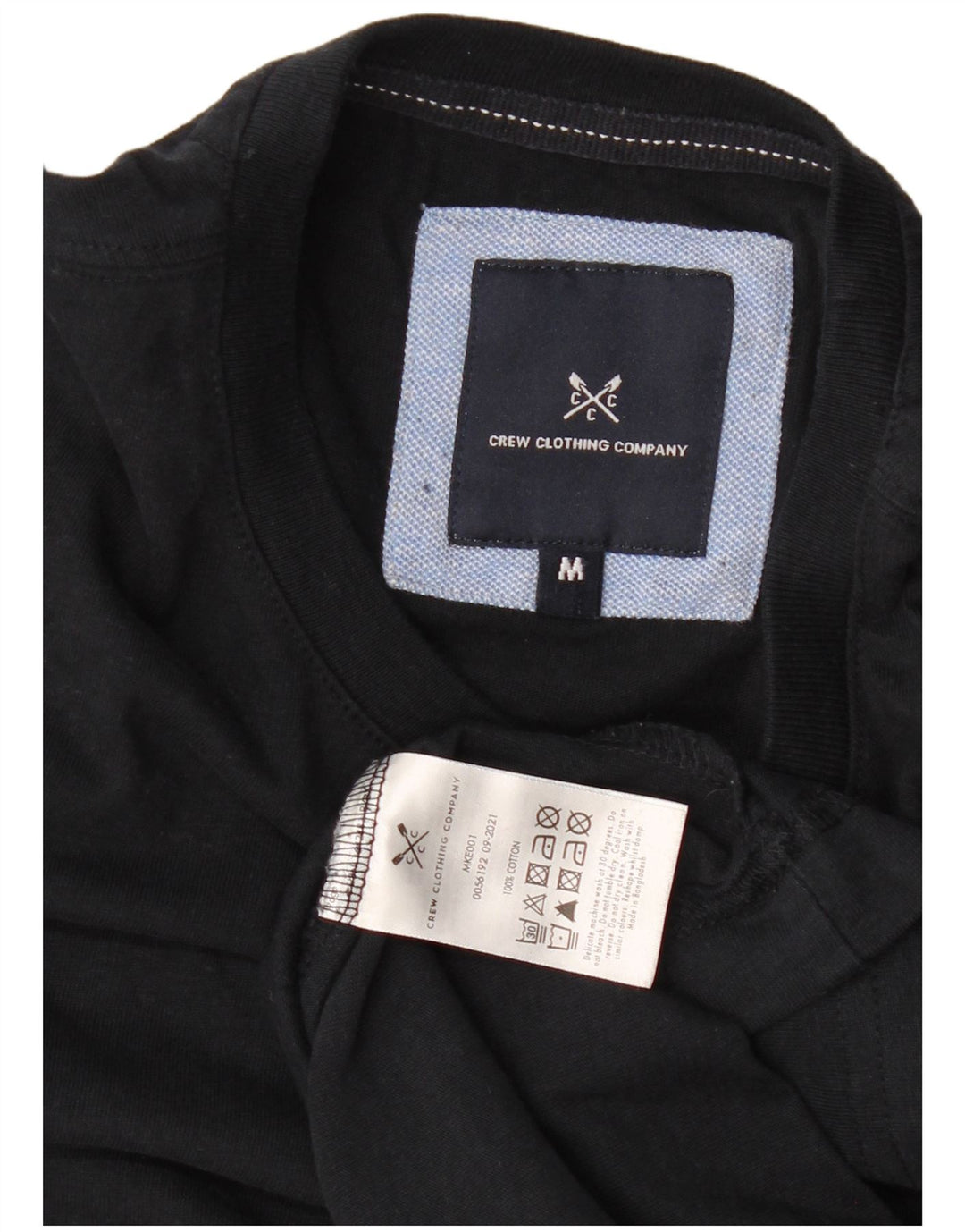 Ανδρικό T-Shirt Crew Clothing Top από μεσαίο μπλε ναυτικό βαμβακερό