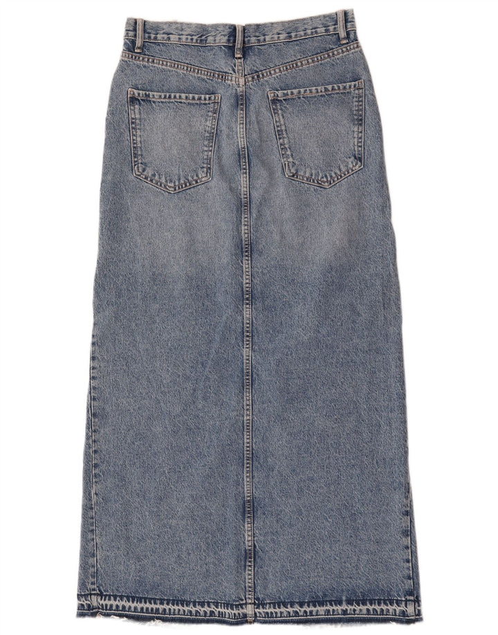 Zara Γυναικεία Maxi Τζιν Φούστα Μεσαία W28 Μπλε Βαμβακερή
