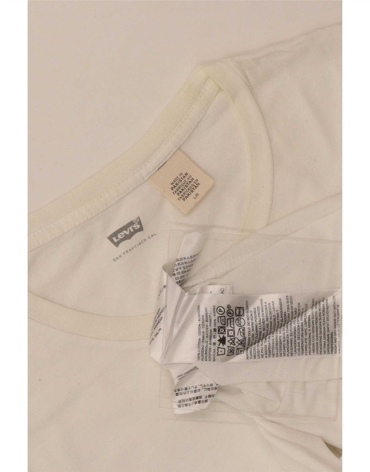 Levi's Mens T-Shirt Top Large White Cotton