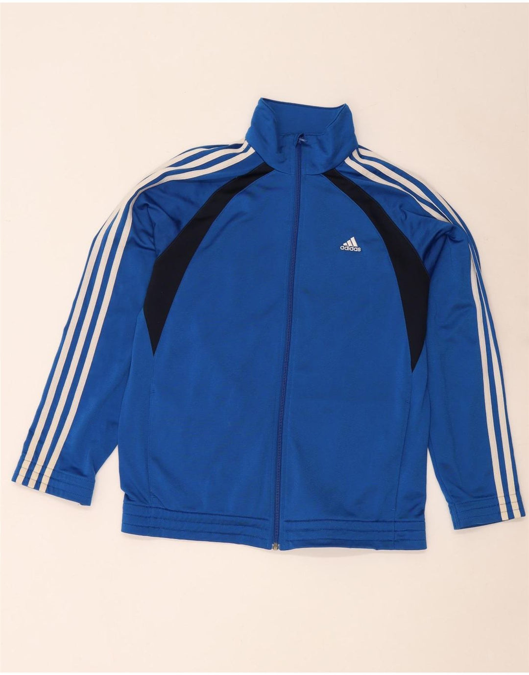 Κορυφαία φόρμα Adidas Boys 15-16 Years Blue Colourblock Polyester
