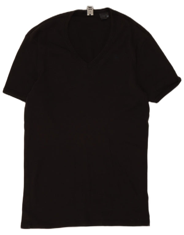 G-Star Γυναικείο T-Shirt Top UK 10 Small μαύρο βαμβακερό
