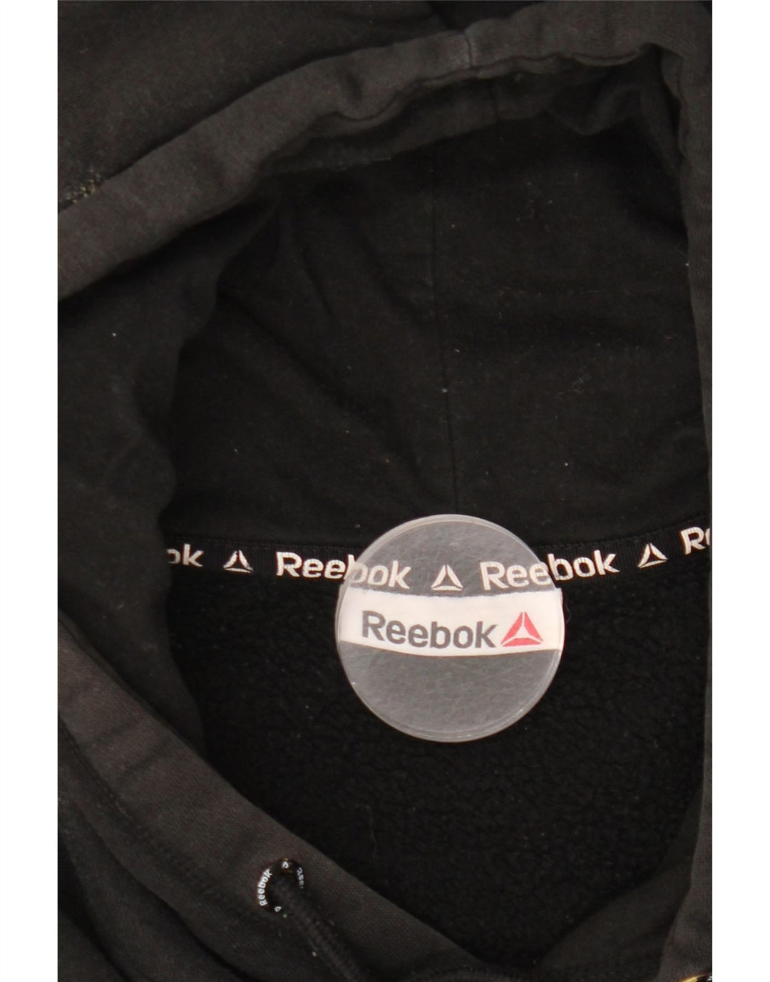 Ανδρικό γραφικό κουκούλα Reebok, μαύρο μεγάλο