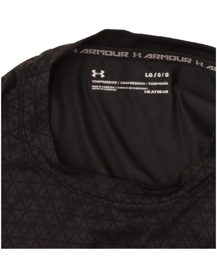 Ανδρικό μπλουζάκι UNDER Armour Heat Gear Top Large Grey Geometric Synthetic