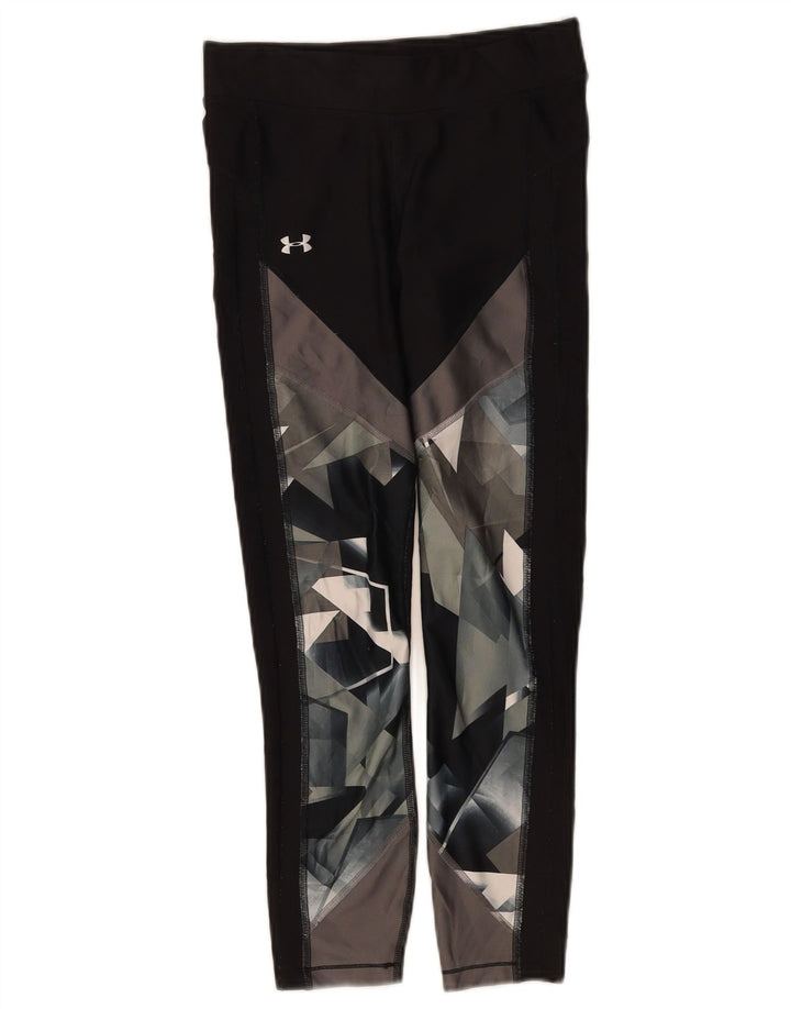 Under Armour Γυναικείο κολάν UK 10 Μικρό μαύρο γεωμετρικό πολυεστέρα
