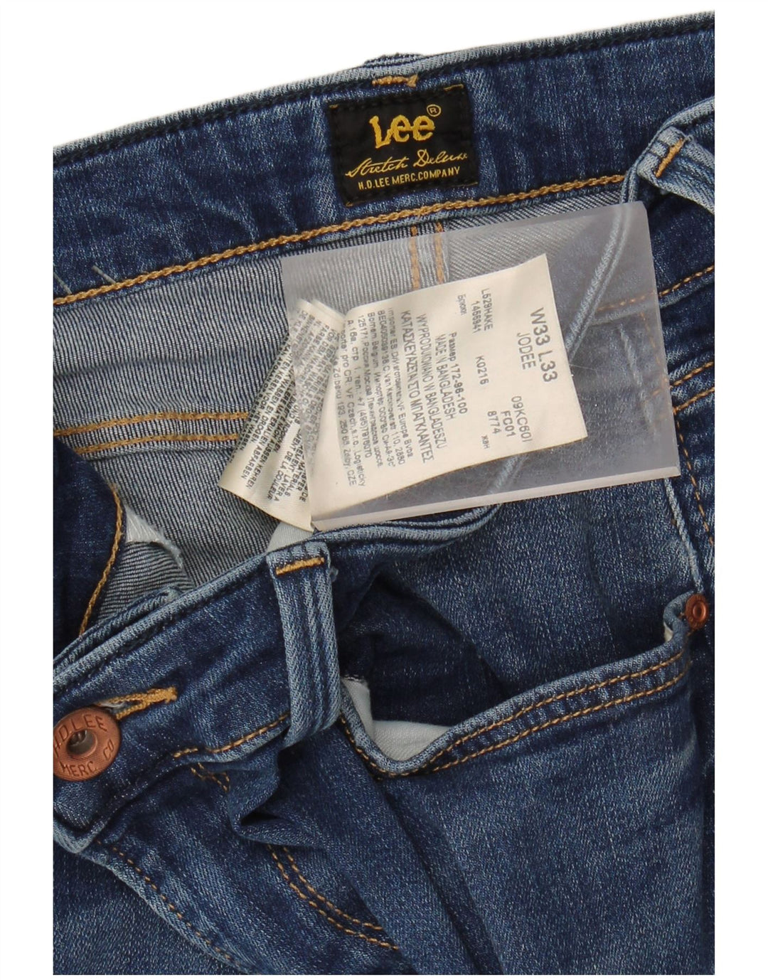 Lee Womens Jodee Skinny Jeans W33 L28 Blue Cotton