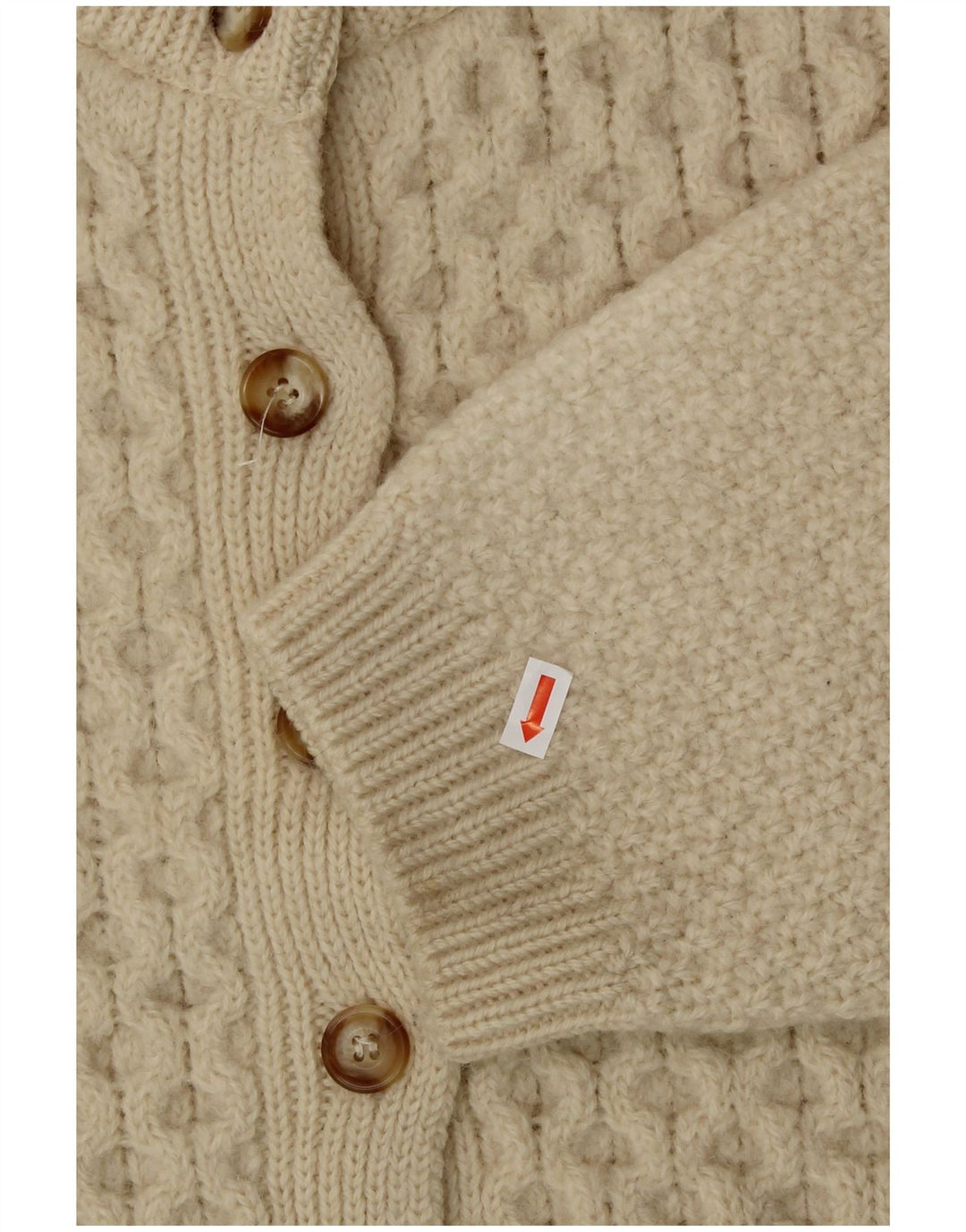 HIGHLAND HOME INDUSTRIES Γυναικεία ζακέτα Crop UK 16 Large Beige