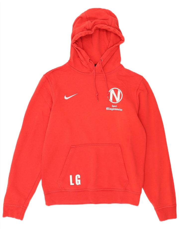 Ανδρικό μπλουζάκι με κουκούλα Nike, μικρό κόκκινο βαμβακερό