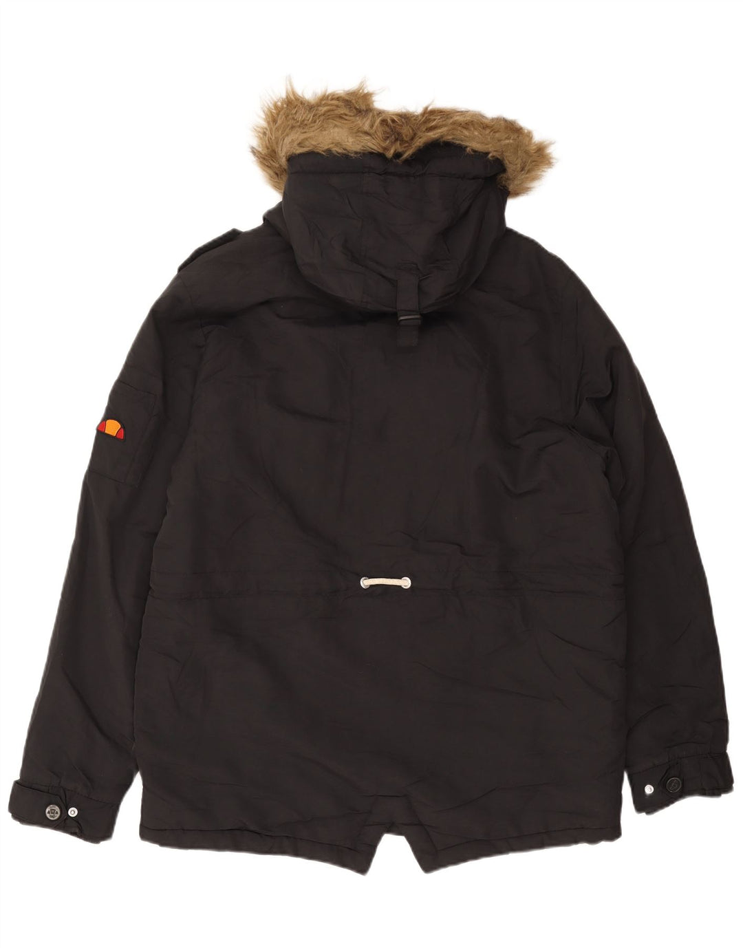 Ανδρικό μπουφάν Parka με κουκούλα Ellesse UK 38 Medium Black Polyester