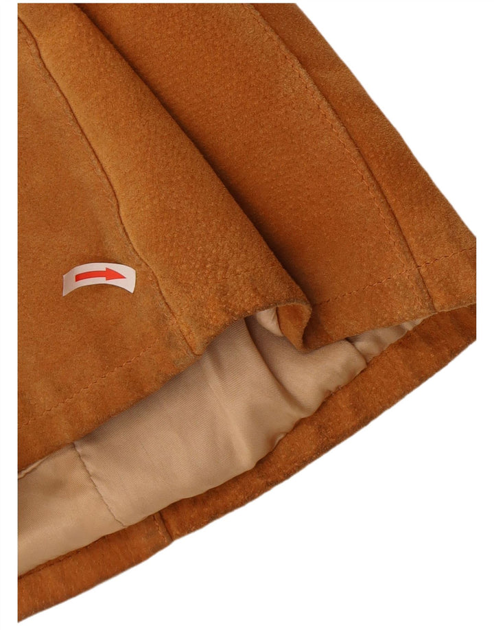 Vintage Γυναικείο Suede Jacket UK 14 Medium Brown Δερμάτινο