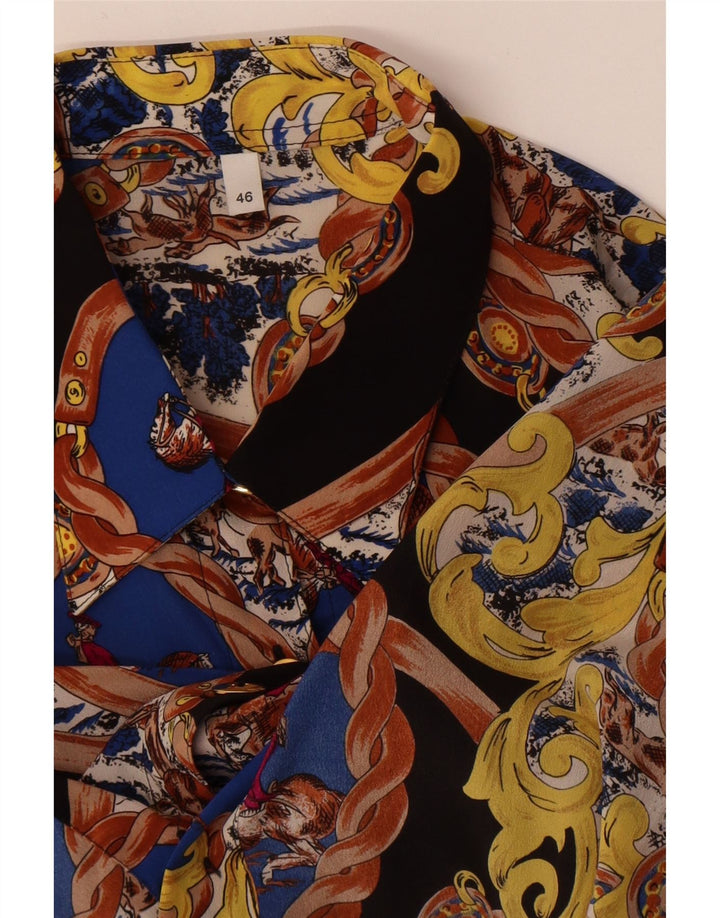 Vintage γυναικείο πουκάμισο με αφηρημένο σχέδιο EU 46 XL πολύχρωμο