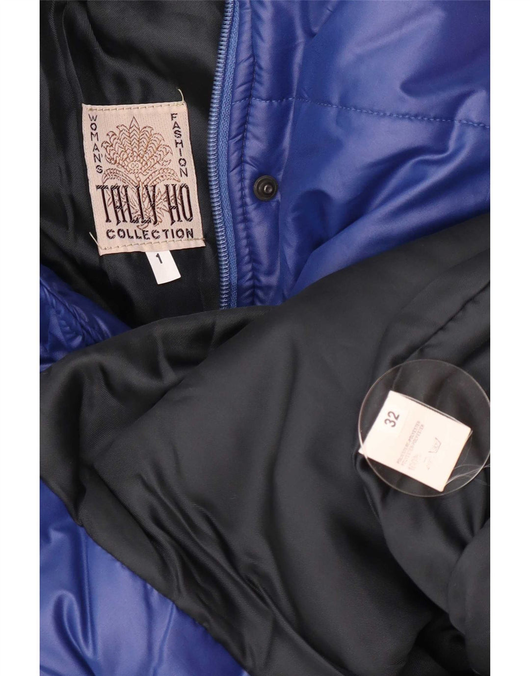 Tally Ho Γυναικείο παλτό υπερμεγέθη με επένδυση EU 32 2XS Blue Polyester