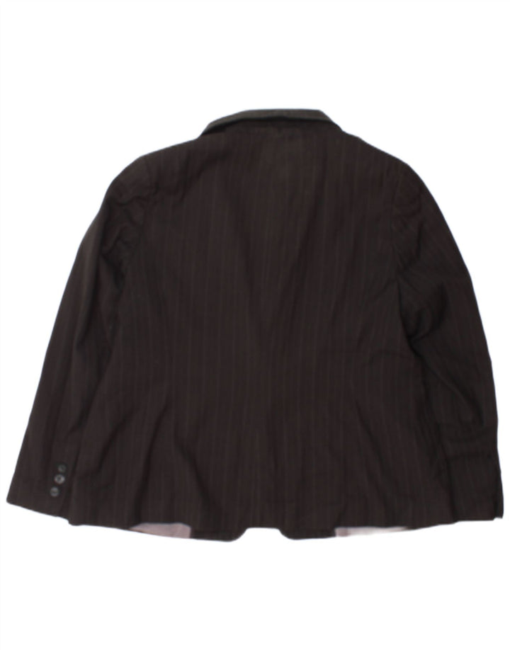 Marks & Spencer Γυναικείο σακάκι 1 κουμπιού UK 20 2XL Grey Pinstripe