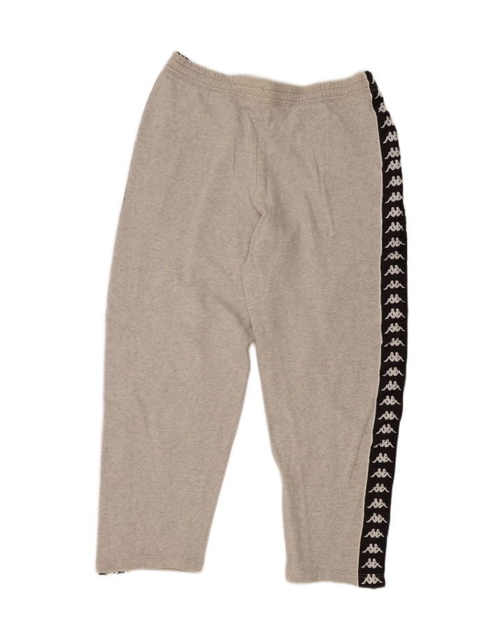 KAPPA Mens Graphic Tracksuit Trousers Small Grey Colourblock Cotton Vintage Kappa and Second-Hand Kappa from Messina Hembry 