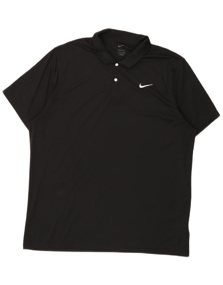 Ανδρικό μπλουζάκι πόλο Nike 2XL μαύρο πολυεστέρα