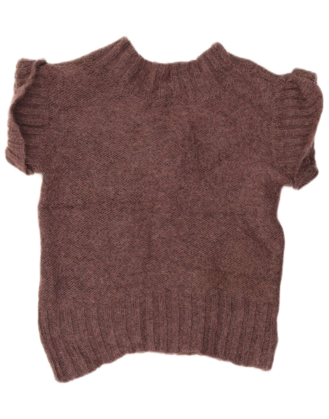 MASSIMO DUTTI Γυναικείο πουλόβερ με V λαιμόκοψη UK 12 Medium Burgundy