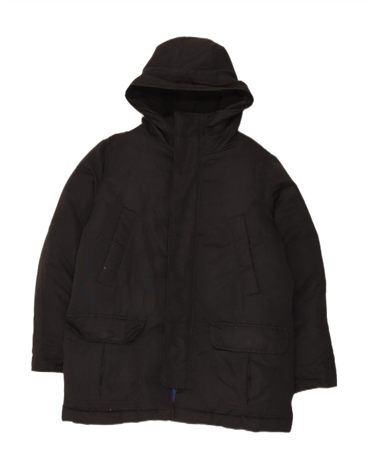 Ανδρικό μπουφάν Gap με κουκούλα UK 40 μεγάλο μαύρο πολυεστέρα